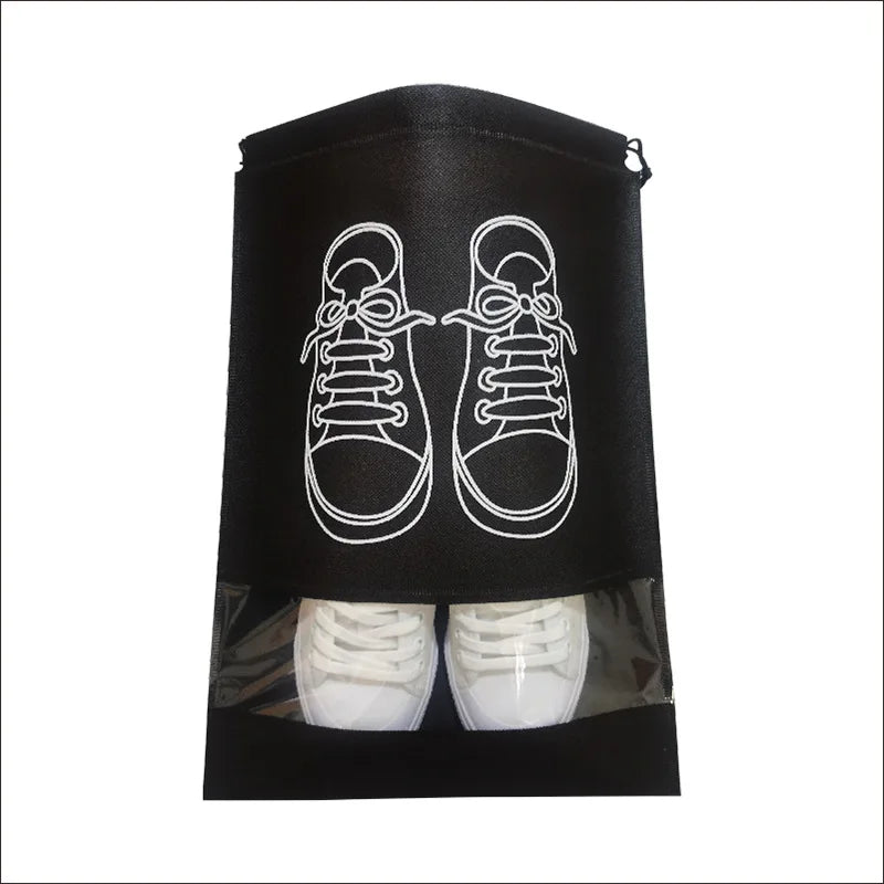 Shoes Storage Organizer Bags Non-woven Travel Portable Closet Bag Waterproof Pocket Clothing Tranparent Hanging Bag