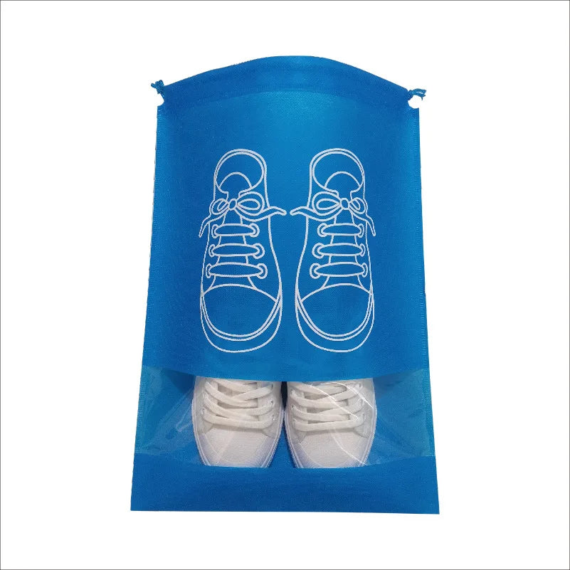 Shoes Storage Organizer Bags Non-woven Travel Portable Closet Bag Waterproof Pocket Clothing Tranparent Hanging Bag