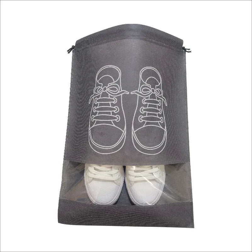 Shoes Storage Organizer Bags Non-woven Travel Portable Closet Bag Waterproof Pocket Clothing Tranparent Hanging Bag