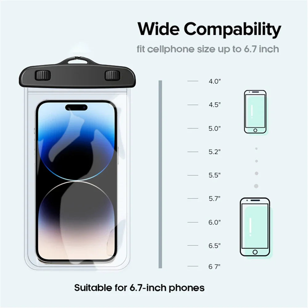 Waterproof Phone Case swimming water proof bag universal underwater phone protector pouch PV cover for iPhone 15 14 13 Pro Max