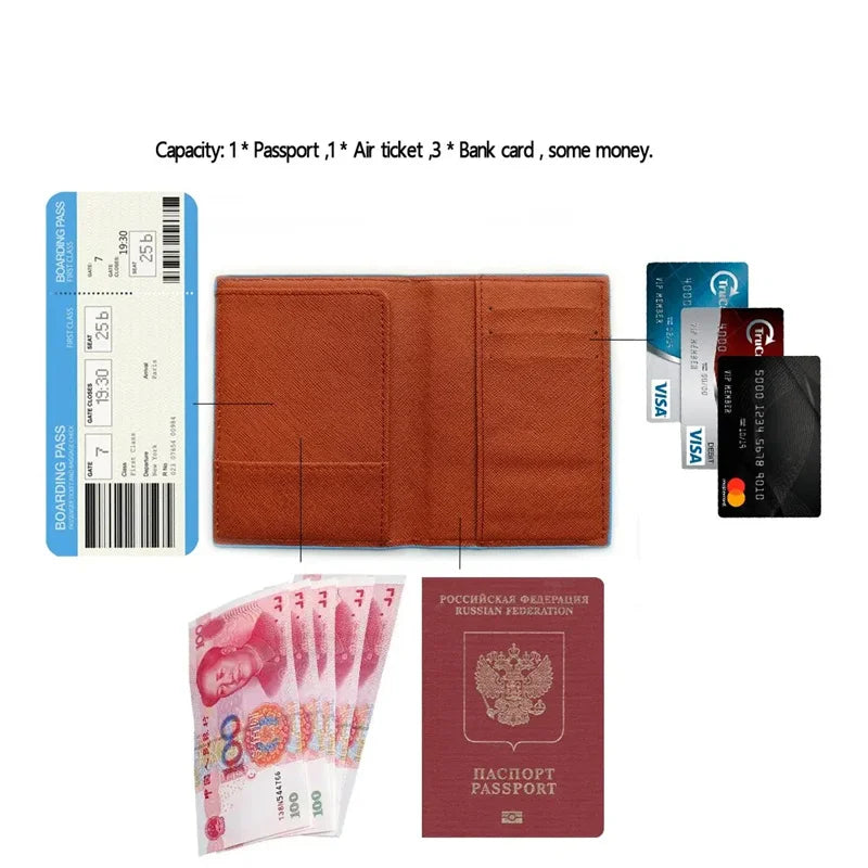 Lovely Hello Kitty Passport Cover Credit Card Holder Women Sanrio PU Leather Business Card Bag Ladies Passport Holder Gift