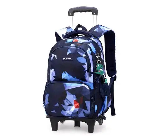 School Rolling Backpack Girls Kids 18 inch 6 Wheels  2 Wheels  Elementary School Bookbag With Trolley Luggage Bag for boys sac