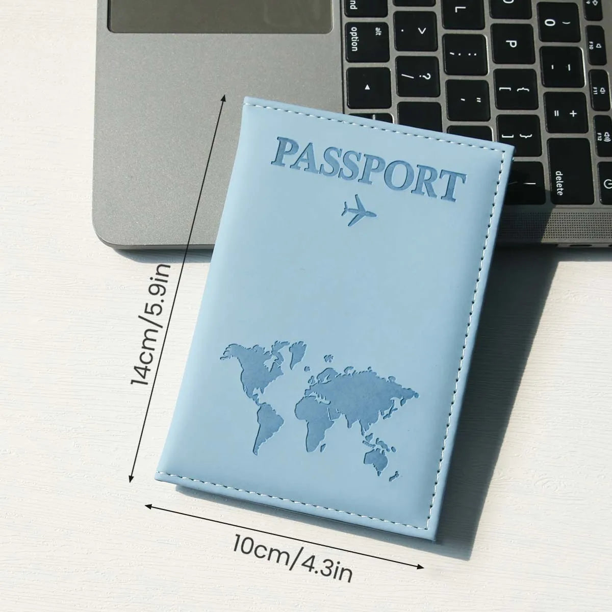 Passport Holder Map PU Passport Cover Travel Essential Cruise Must Have Passport Holders Slim and Portable for Travel