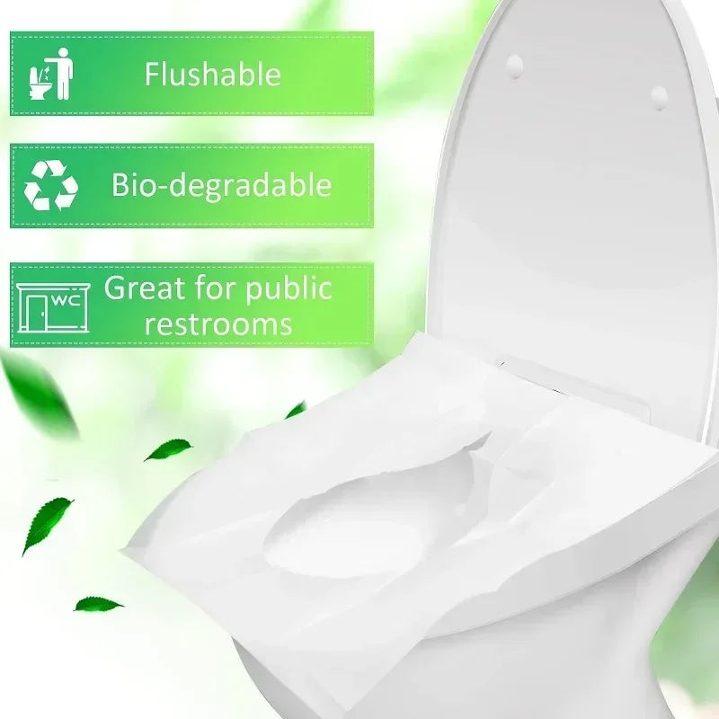 Disposable Toilet Seat Cover Paper Waterproof Flushable Travel Soluble Water Type Pad for hygiene