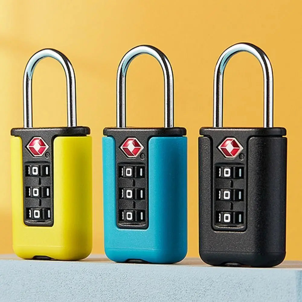 2024 New TSA Customs Code Lock for Travel Luggage Password Changeable Lock Contrast Color Design Padlock