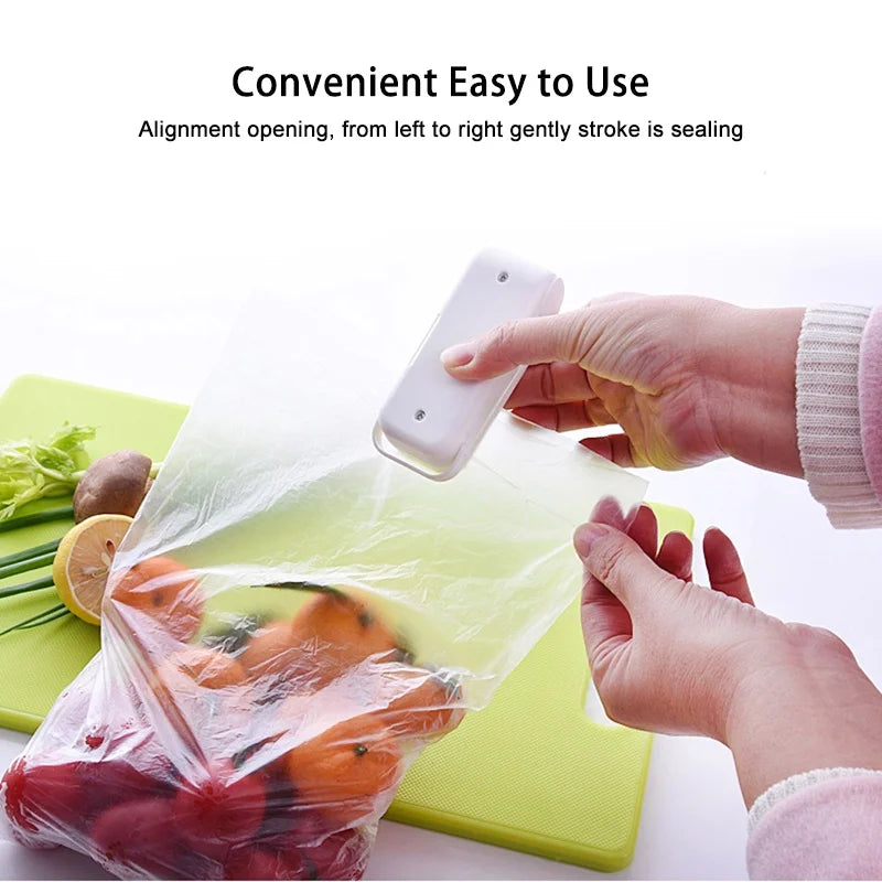 Mini Heat Bag Sealing Machine Package Sealer Bags Thermal Plastic Food Bag Closure Portable Sealer Food Packaging Heat Sealer