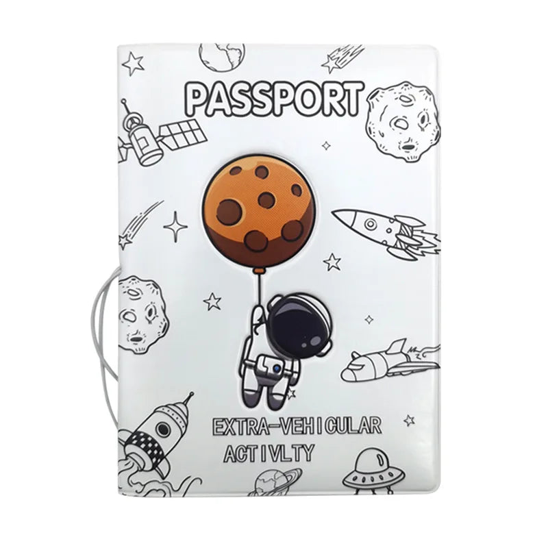 Fashion Emboss Women's Passport Cover  Print Girls Boys ID Card Holder Travel Ticket Passport Case Drop Shipping