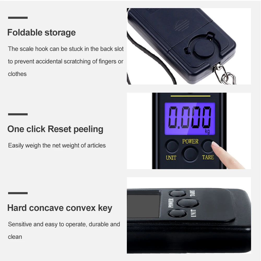 Digital Scale 40kg x 10g Mini Electronic Hanging Fishing Luggage Balanca Portable Digital Handy Pocket Weight Hook Scale