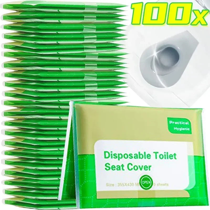 Disposable Toilet Seat Cover Paper Waterproof Flushable Travel Soluble Water Type Pad for hygiene