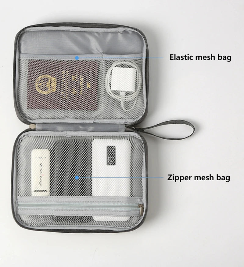 Digital Product Storage Bag Shockproof USB Data Line Charger Plug Organizer Bag Portable Travel Cable Management Cable Organizer